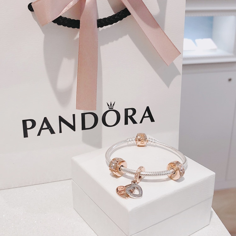 Pandora Rose Gold Bracelet Set